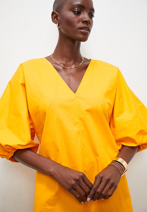 Superbalist - Volume sleeve midi shift dress - mango