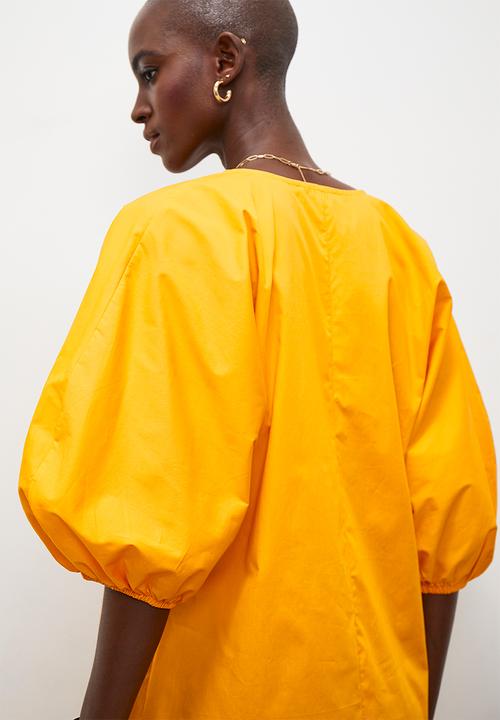 Superbalist - Volume sleeve midi shift dress - mango