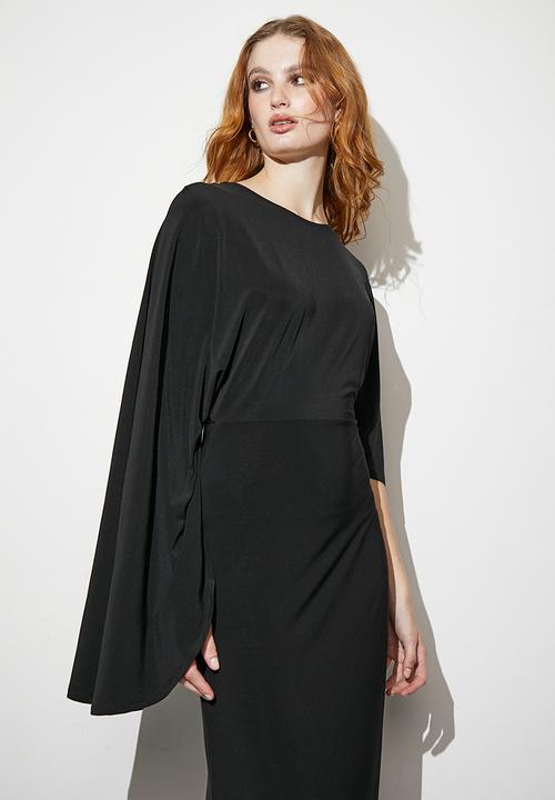 VELVET - Racer back slinky maxi dress - black