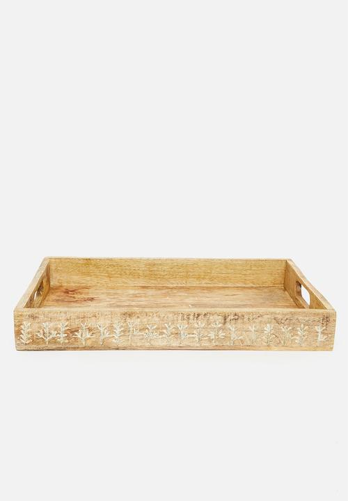Excellent Houseware - Serving tray set - wood
