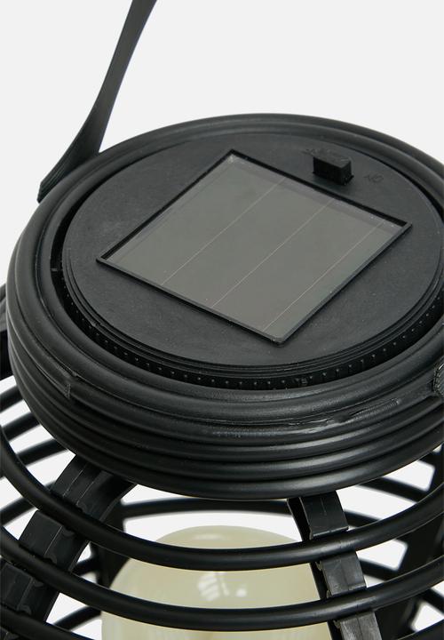 H&S - Hanging solar lantern - black