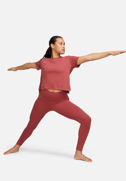 Nike - W ny dri-fit high rise yoga 7/8 tight - cedar/particle grey