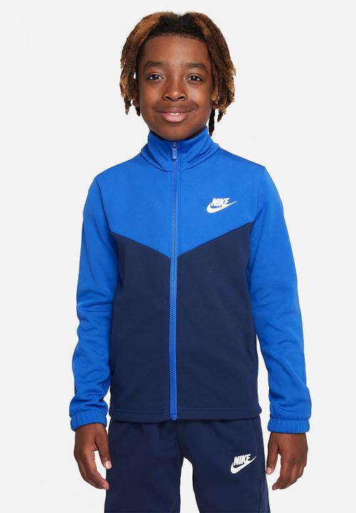 Nike - K nsw tracksuit poly fz hbr - game royal/midnight navy/white