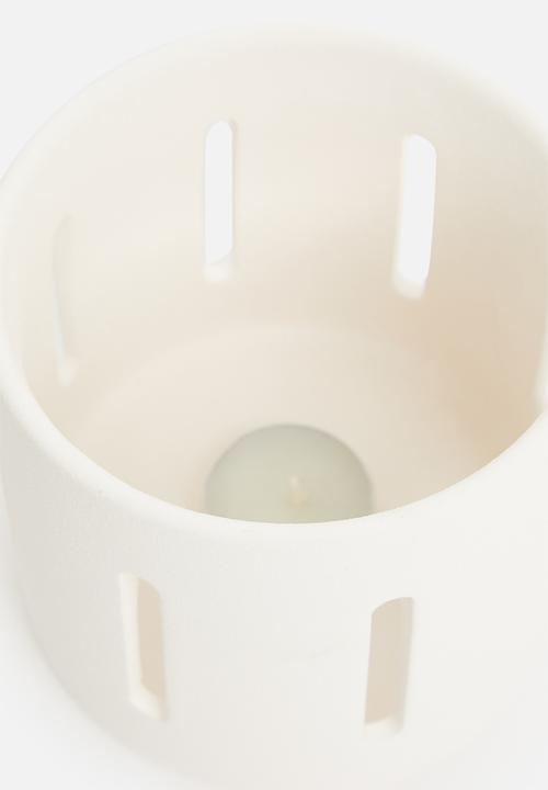 H&S - Ceramic tealight holder - white