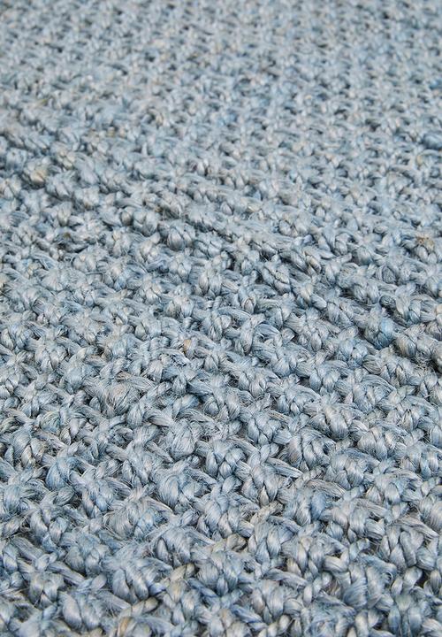 Sixth Floor - Woven jute runner - blue