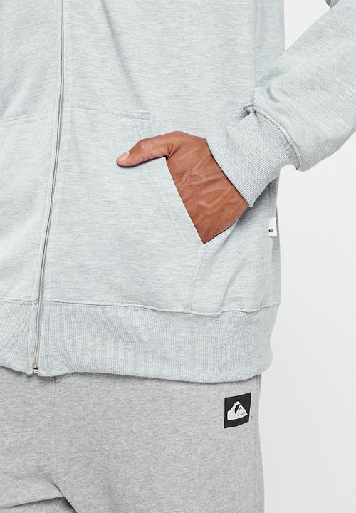 Quiksilver - Quik words hood zip - light grey heather