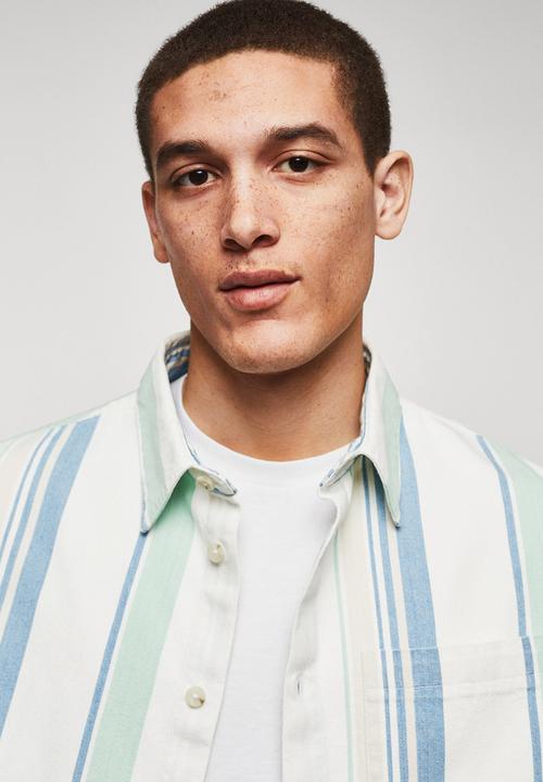 MANGO - Shirt raya - light blue