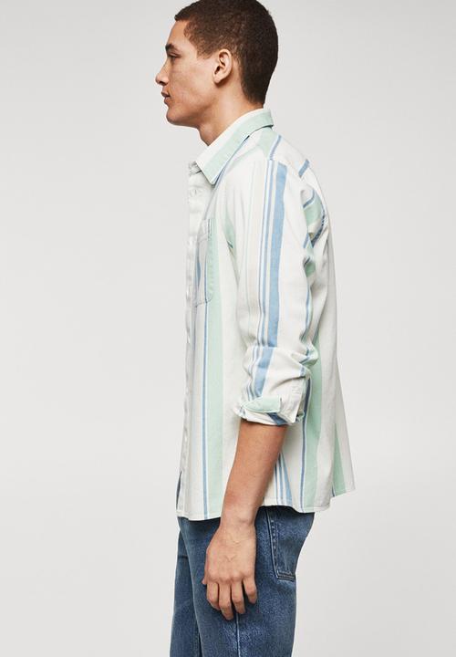 MANGO - Shirt raya - light blue