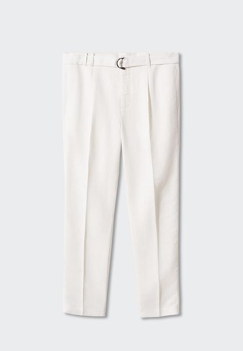 MANGO - Trousers orso - white