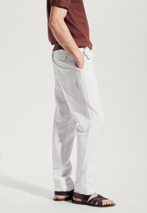 MANGO - Trousers orso - white