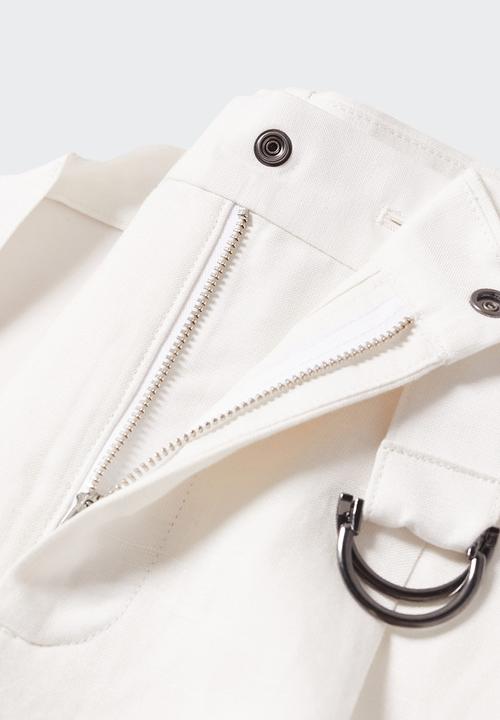 MANGO - Trousers orso - white