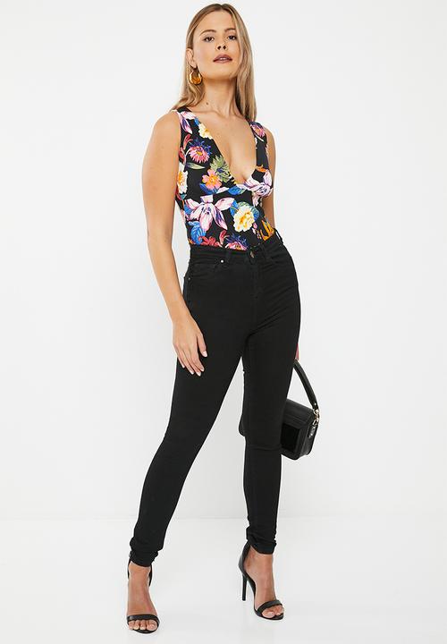 GUESS - Lds Sl Jenny Bodysuit - Black Multi