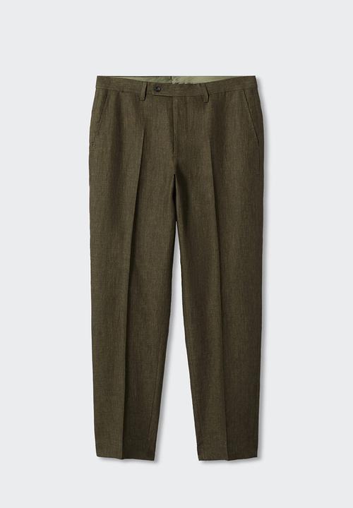 MANGO - Trousers florida - green