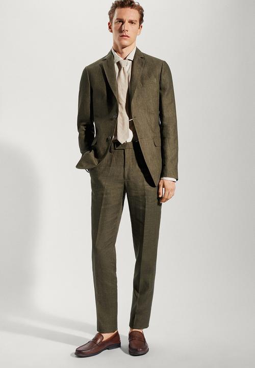 MANGO - Trousers florida - green