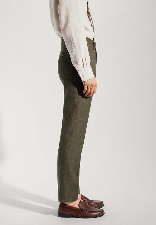 MANGO - Trousers florida - green