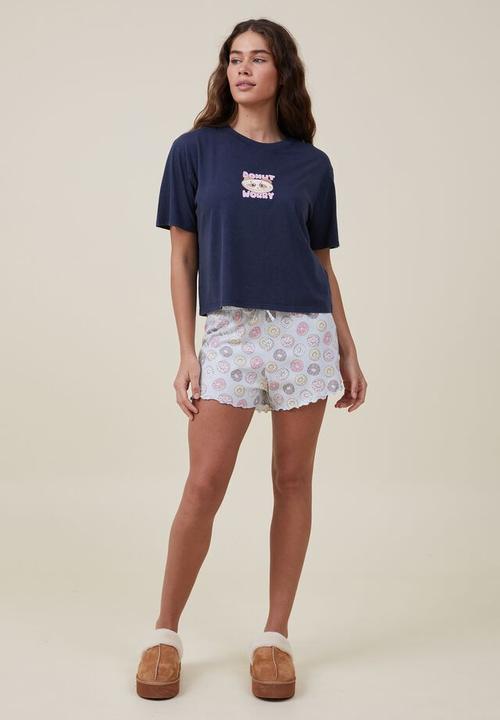 Cotton On - Body jersey sleep short - donut yardage