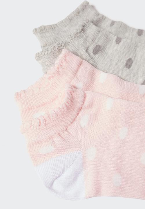 MANGO - Socks topos - pink/grey
