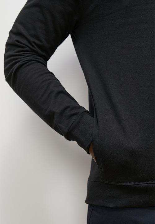 Lark & Crosse - Brent funnel neck sweat - black