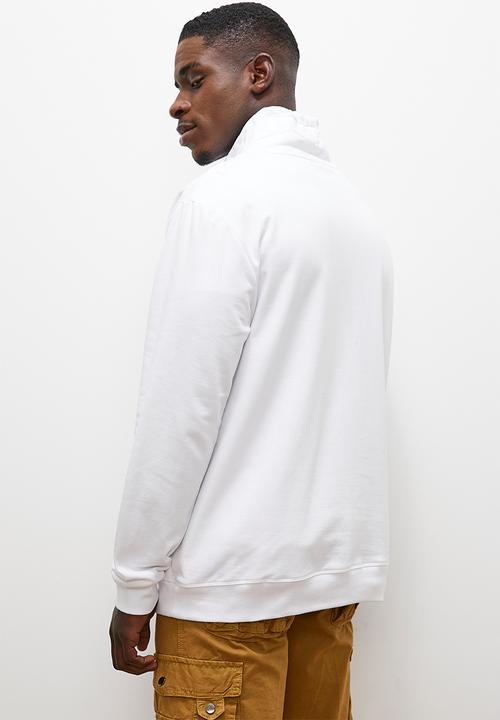 Lark & Crosse - Brent funnel neck sweat - white
