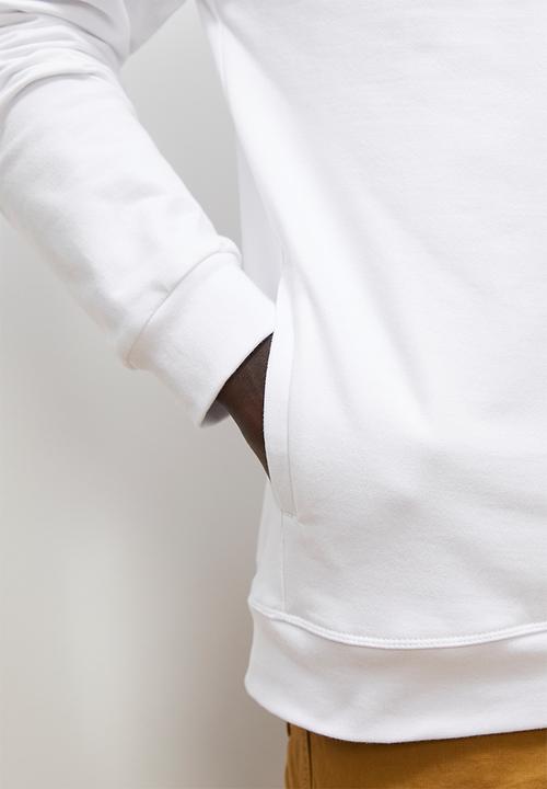 Lark & Crosse - Brent funnel neck sweat - white