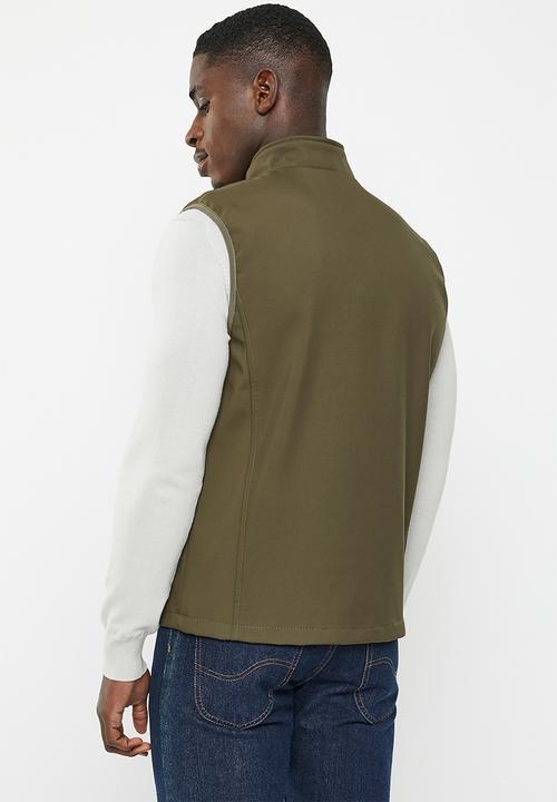 basicthread - Sleeveless reg fit bomber jacket - olive