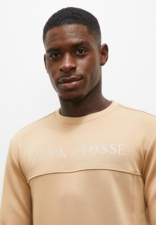 Lark & Crosse - Basic neo prene panel dtl sweat - stone