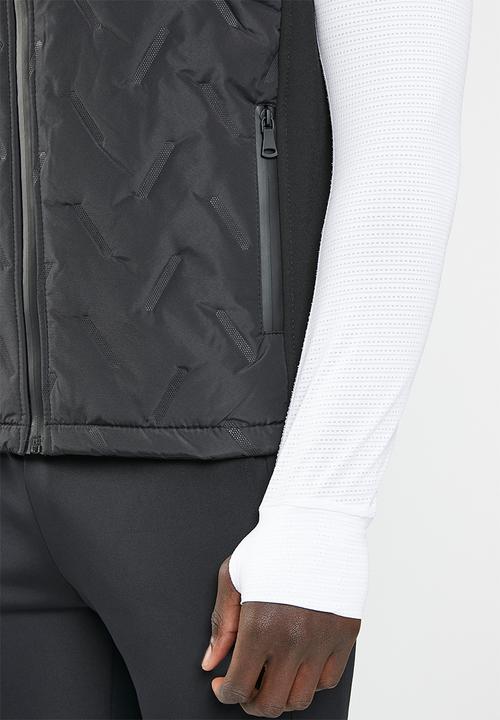 basicthread - Sleeveless reg fit bomber jacket - black