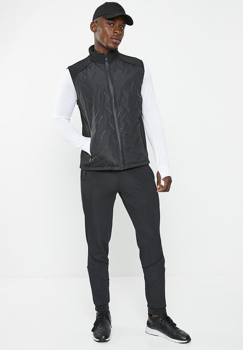 basicthread - Sleeveless reg fit bomber jacket - black