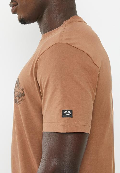 JEEP - Fashion high density print tee - brown