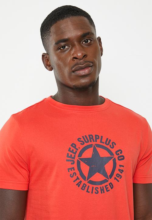 JEEP - Star icon print tee - red