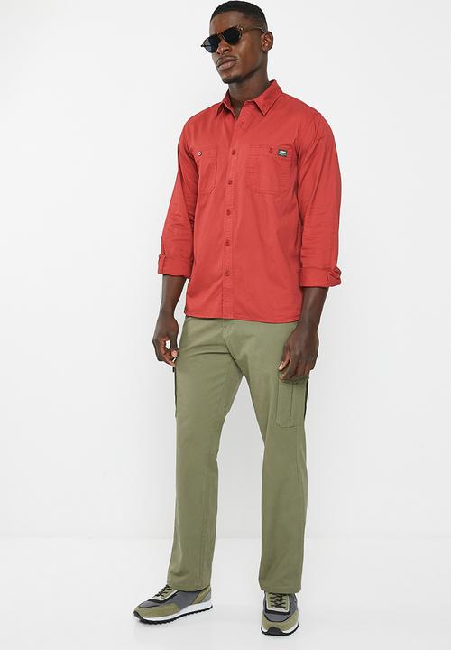 JEEP - Willys long sleeve workshirt - red