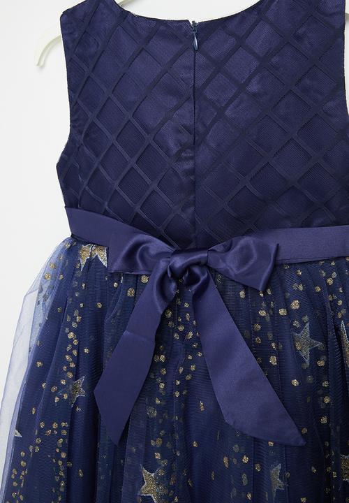 Pop Candy - Sleeveless occasion dress - navy/gold