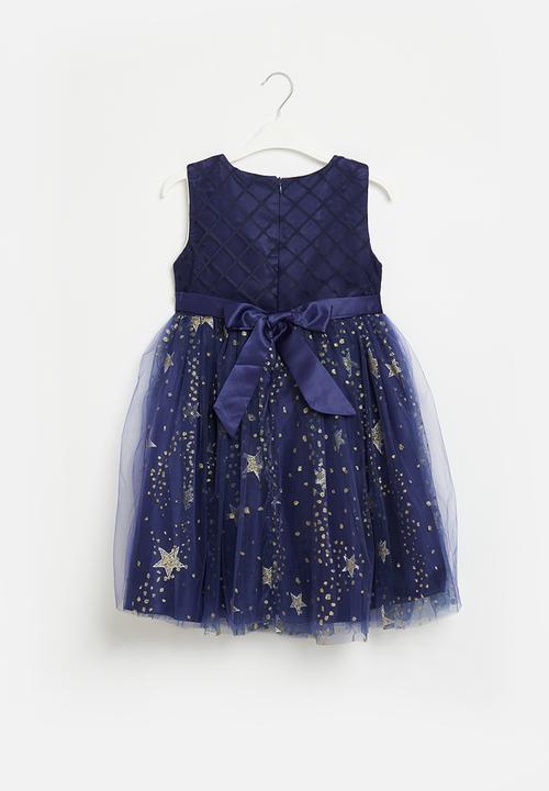Pop Candy - Sleeveless occasion dress - navy/gold