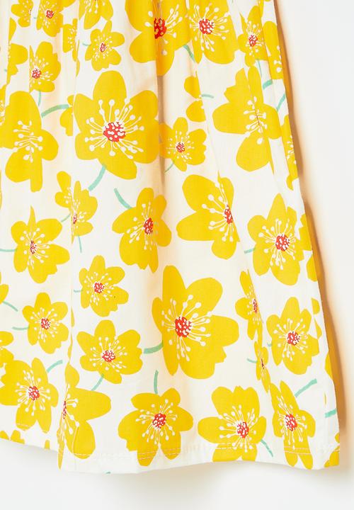 Pop Candy - Girls flower dress - yellow