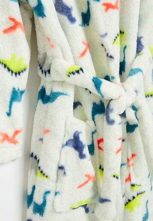 Pop Candy - Boys dino gown - white