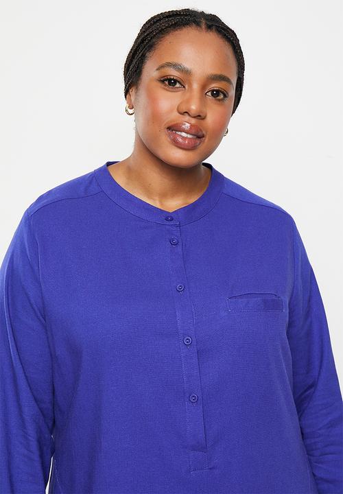 AMANDA LAIRD CHERRY - Plus risana dress - cobalt