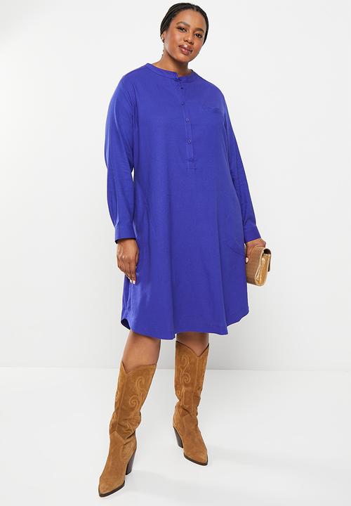 AMANDA LAIRD CHERRY - Plus risana dress - cobalt