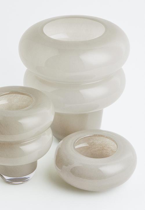 H&M - Glass bowl - light greige