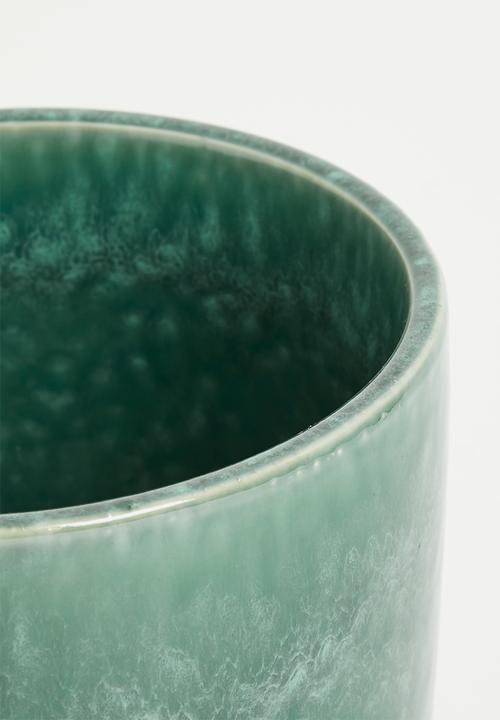 H&S - Rooted porcelain flowerpot - blue