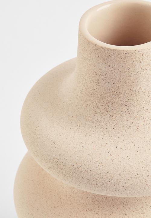 H&M - Large ceramic vase - light beige