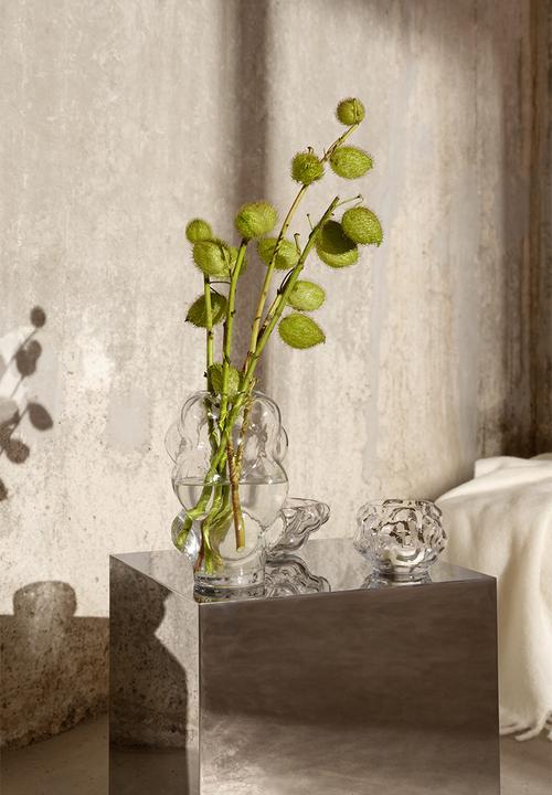 H&M - Bubbled glass vase - clear glass 