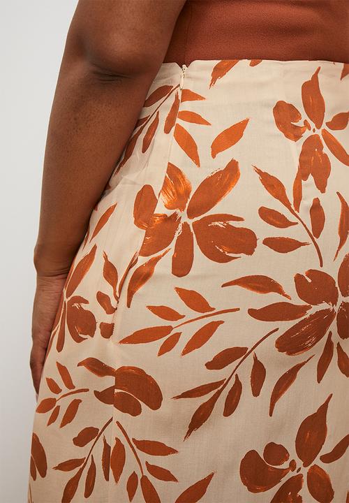 edit - Column midi skirt - painted floral