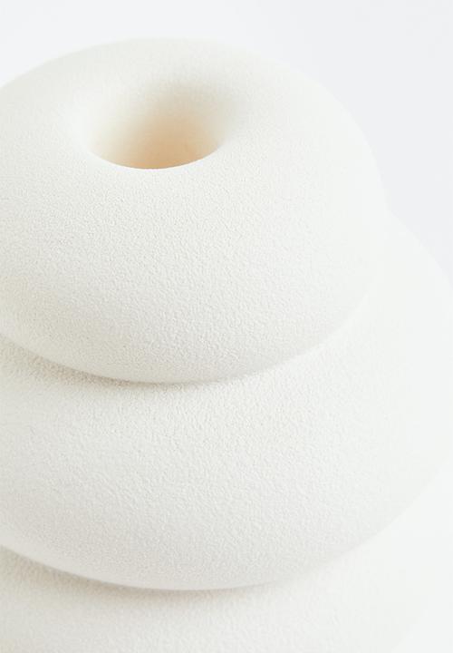 H&M - Stoneware candlestick - white