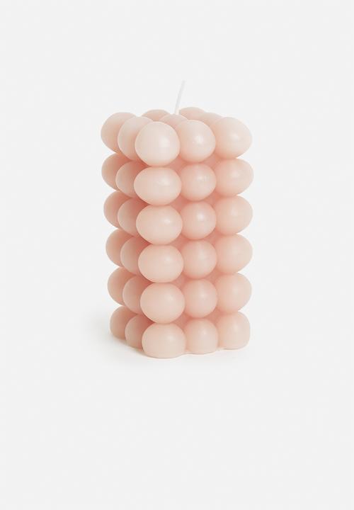 H&S - Dotty square candle - pink