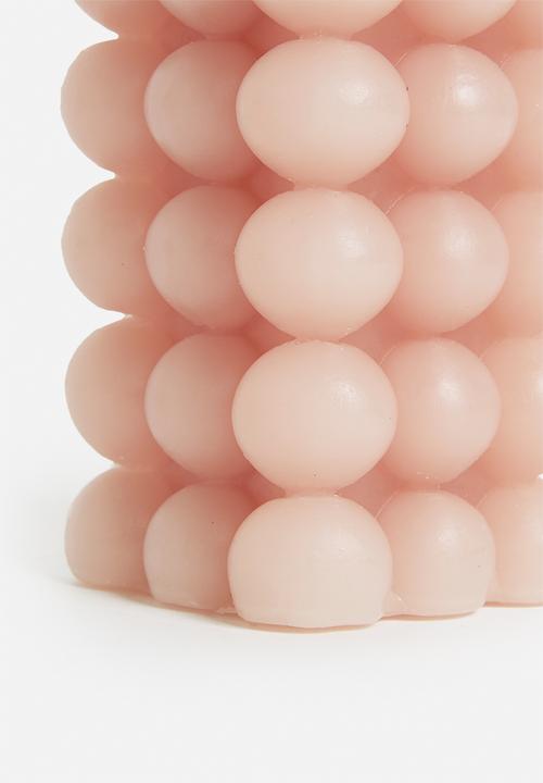 H&S - Dotty square candle - pink