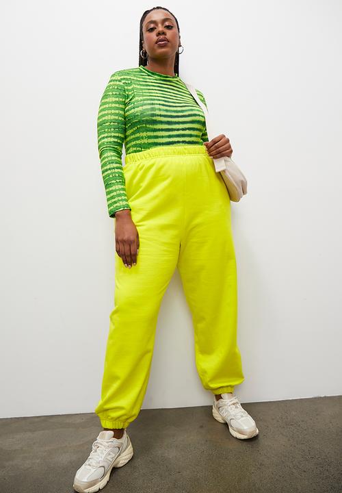 Blake - Slouch track pant - lime