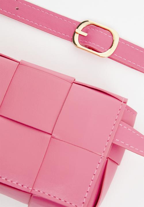 Pop Candy - Cross body weave handbag - pink