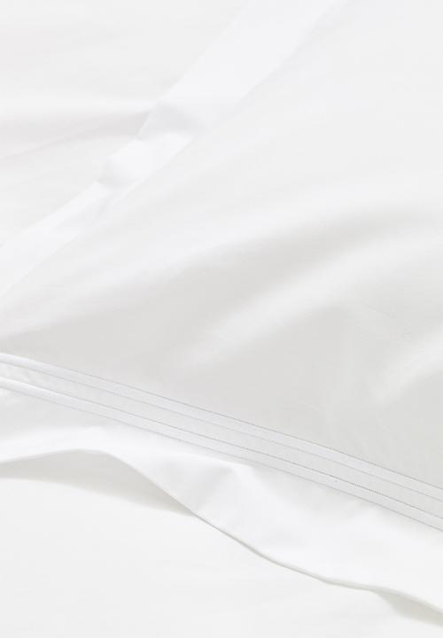 H&M - Cotton percale double/king duvet cover set - white