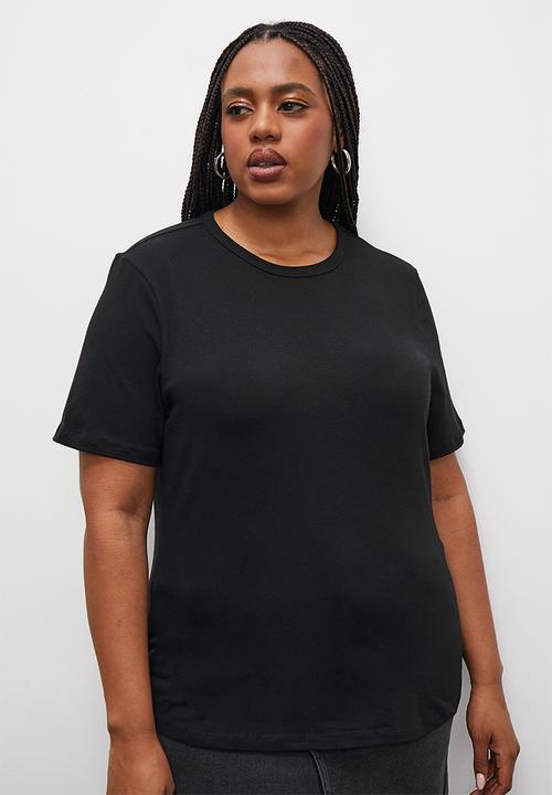 Superbalist - 2 pack plain basic crew tee - black and white