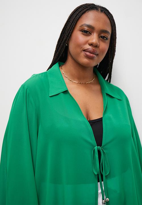 Superbalist - Tie detail cover up - green